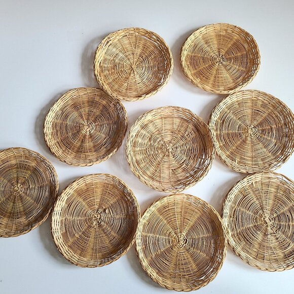 9 wicker basket platers. Wall decor. - Picture 2 of 4